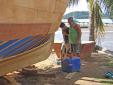 Bateau de pÃªche en construction Ã  Saco de Ceu