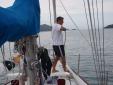 Franck prepare sur le pont